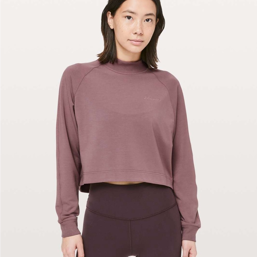 lululemon athletica Up High Pullover Sweatshirt - Mock Neck - Spanish Oak